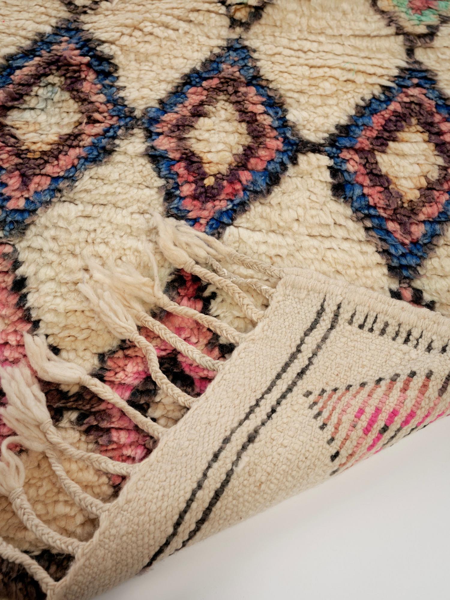 Берберский ковёр из овечьей шерсти Boujaad 245х148 см