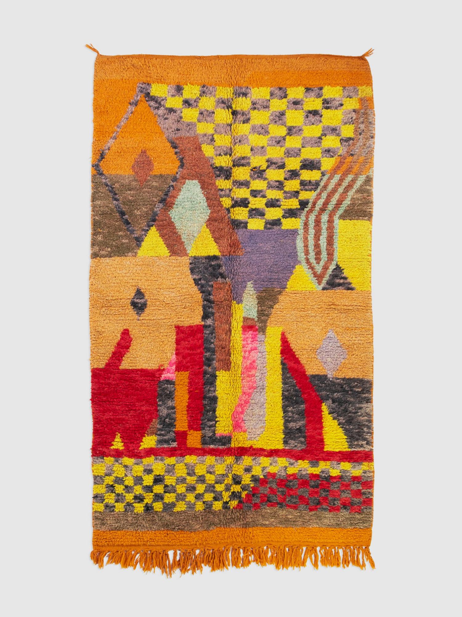 Берберский ковёр из овечьей шерсти Boujaad 280х146 см