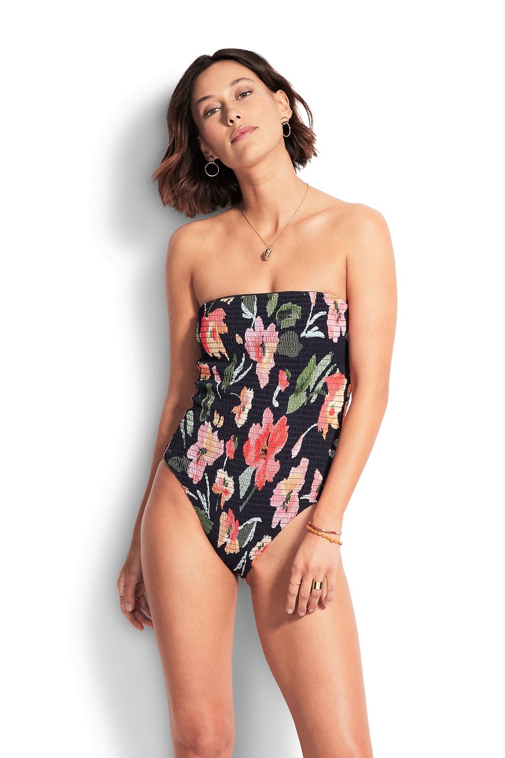 Купальник сплошной с открытыми плечами Seafolly 10998-883