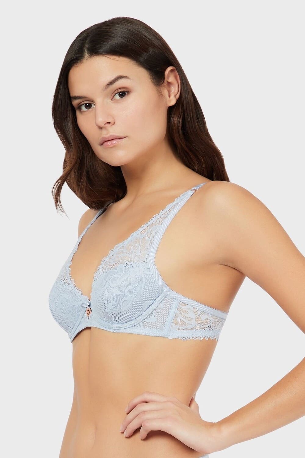 Бюстгальтер из кружева с уплотненными чашками Emporio Armani 164419 1P214