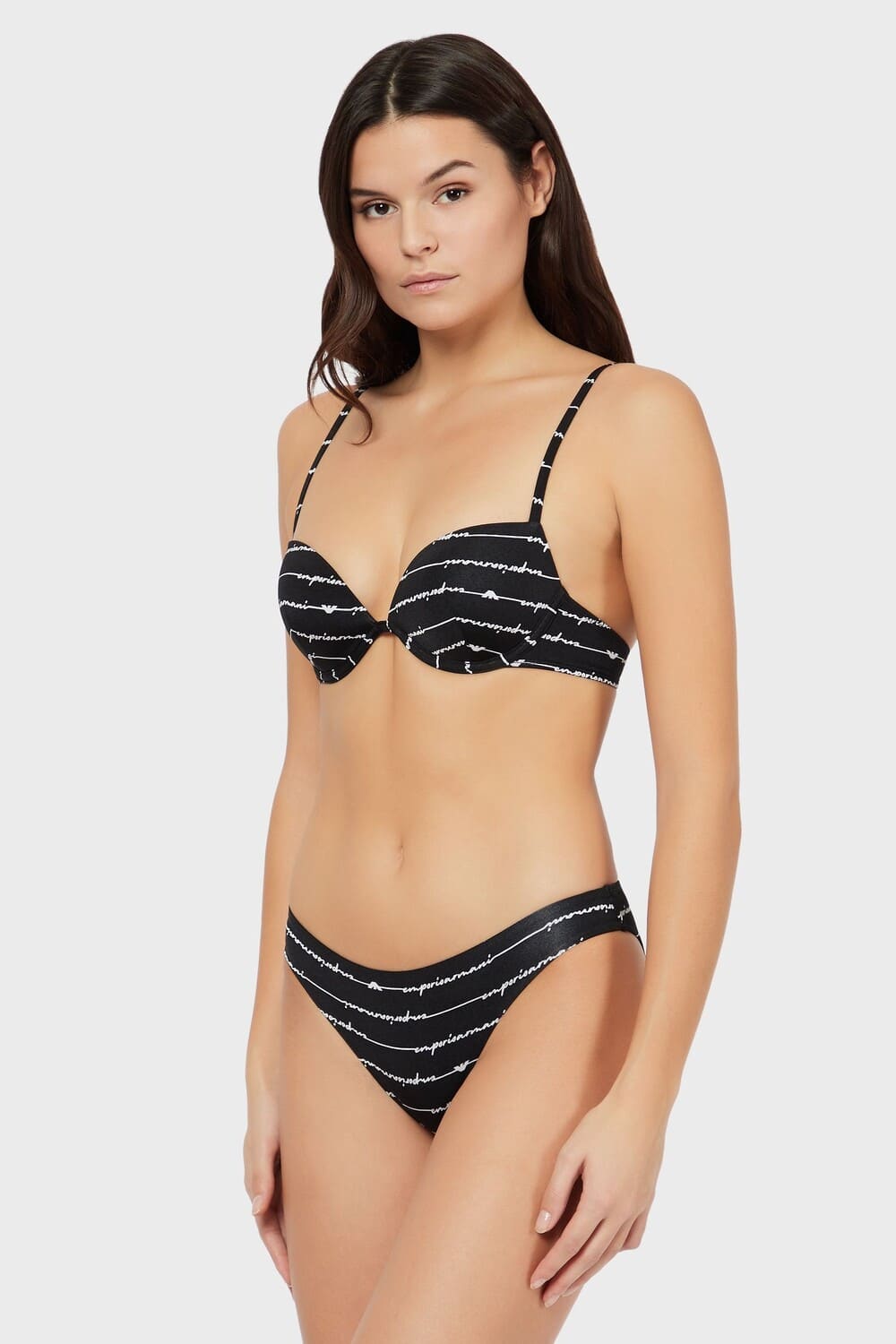Купальник бикини с лифом Push-Up с принтом Emporio Armani 262438 1P310