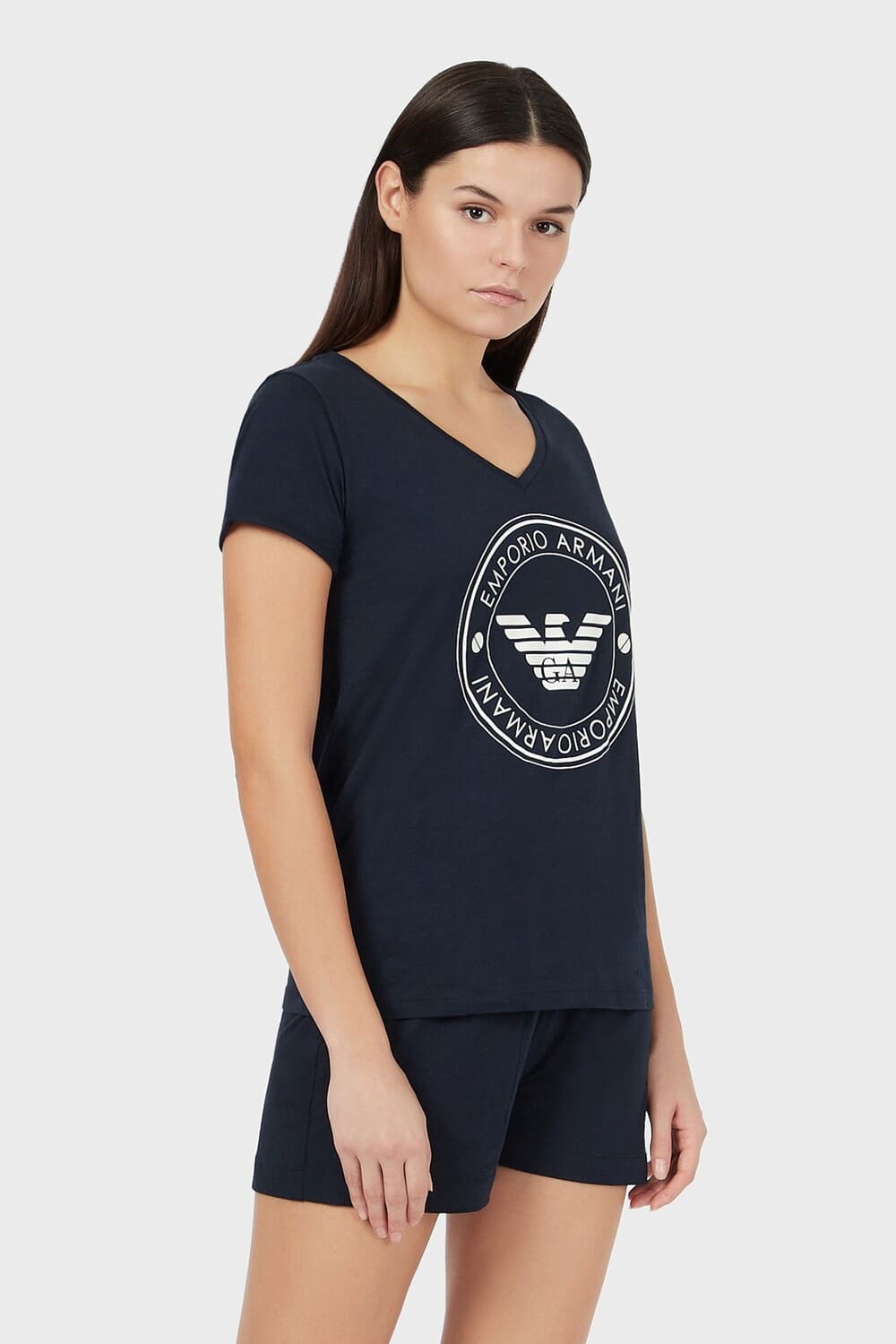 Короткая пижама из экологичной ткани (футболка & шорты) Emporio Armani 164448 1P255