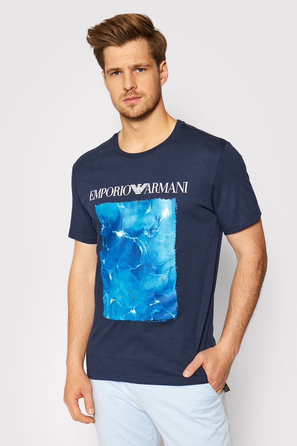 Мужская футболка с принтом Emporio Armani 211818 1P468