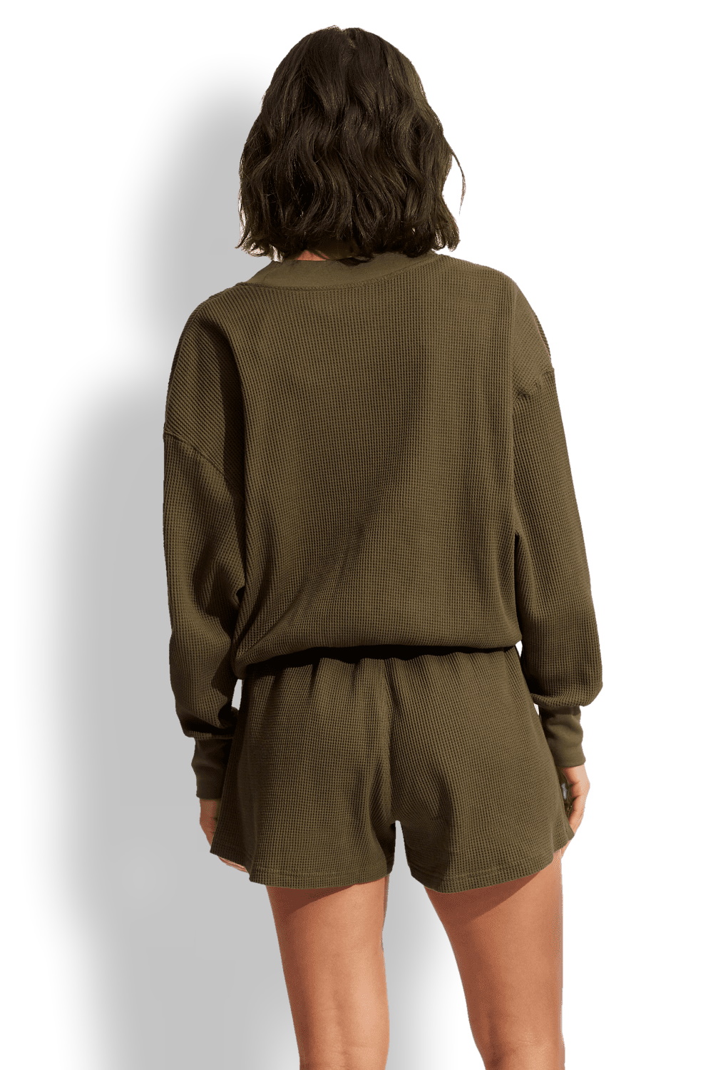 Женский комплект из свитшота и шорт из хлопка Seafolly 54725-TO/54691-SH