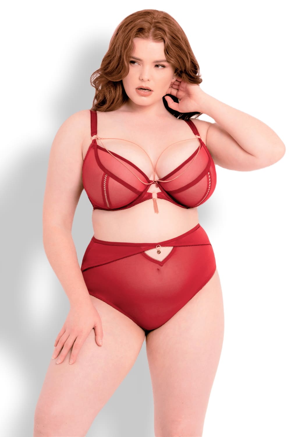 Трусы с высокой талией Curvy Kate Scantilly Unchained ST016208DRE