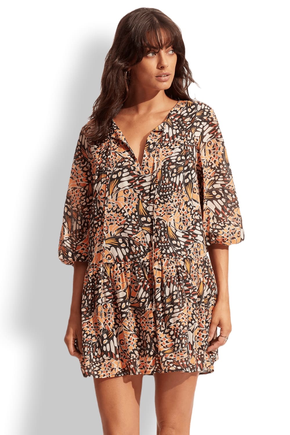 Пляжная туника из хлопка Seafolly 54895-CU