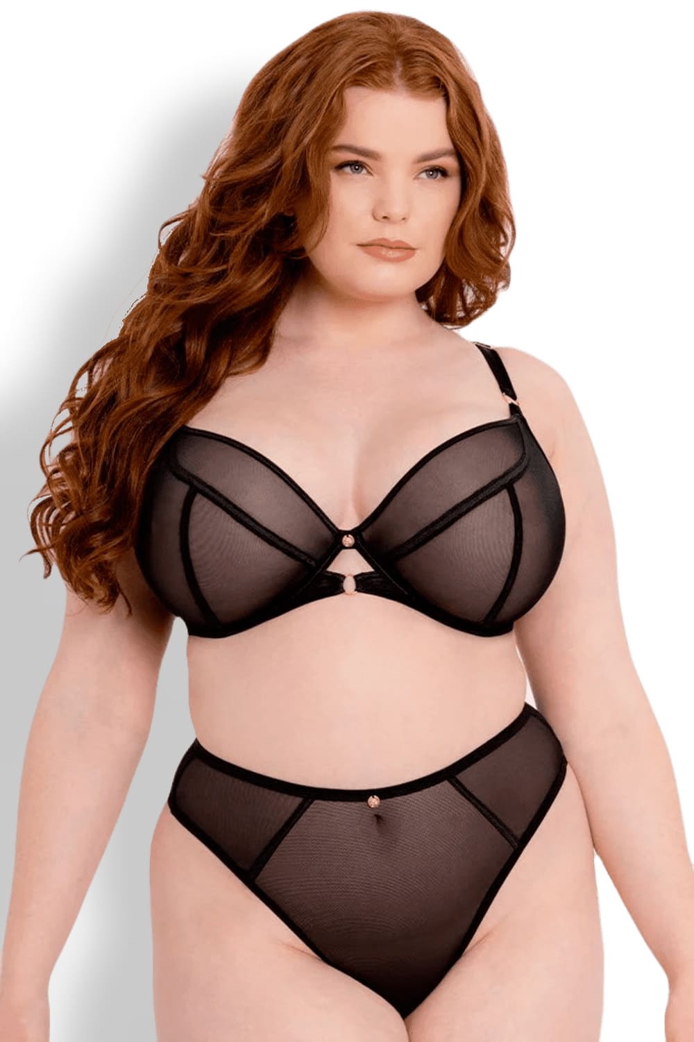 Трусы стринги с высокой талией Curvy Kate Scantilly Exposed ST011212BLK