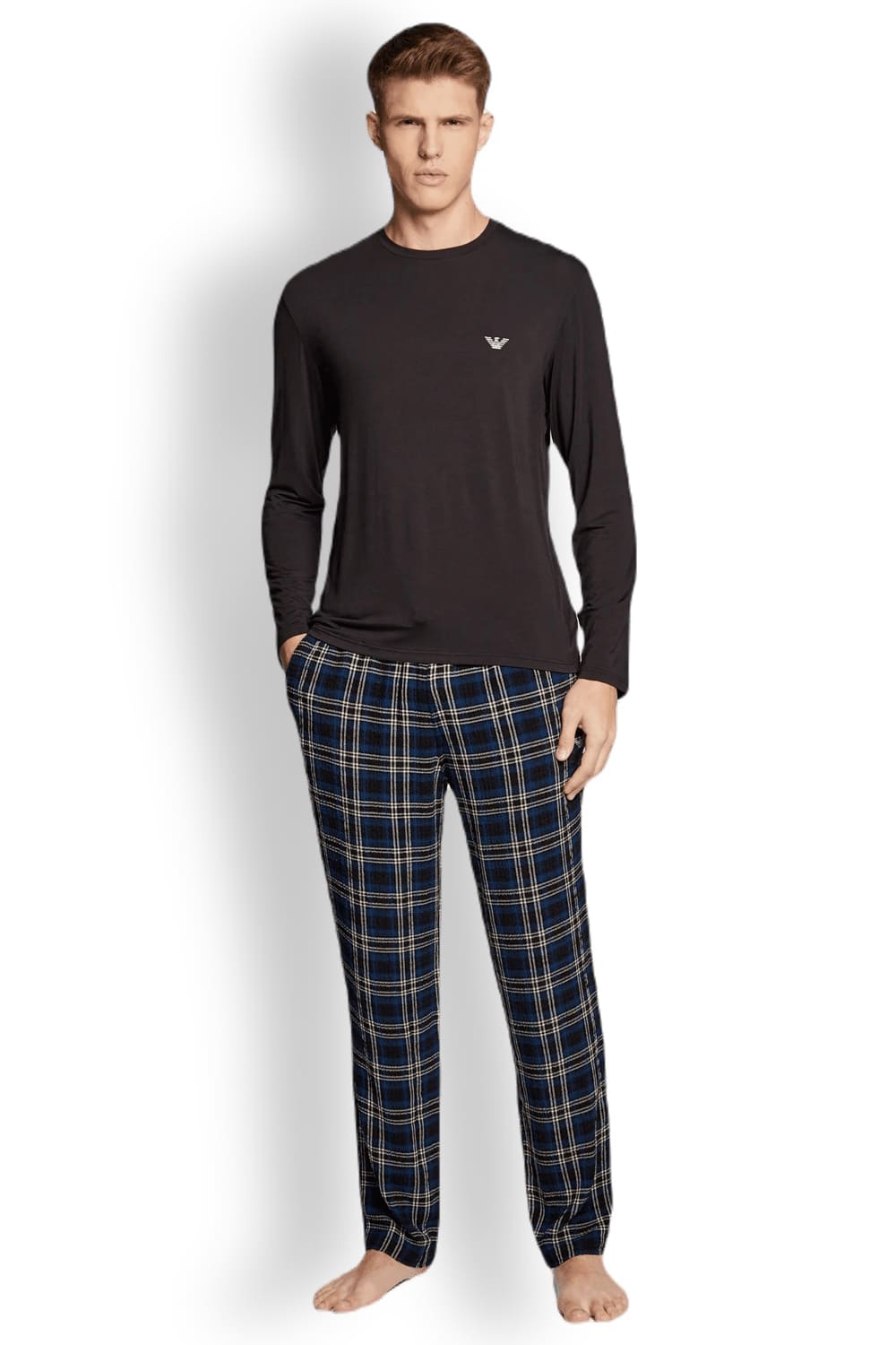 Мужской пижамный комплект из вискозы Emporio Armani 111955 2F599