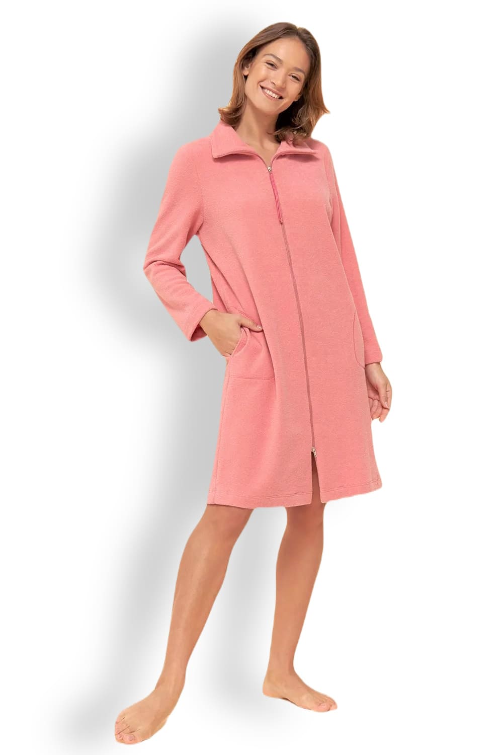 Женский домашний халат из мягкого флиса на молнии Rösch 1223774