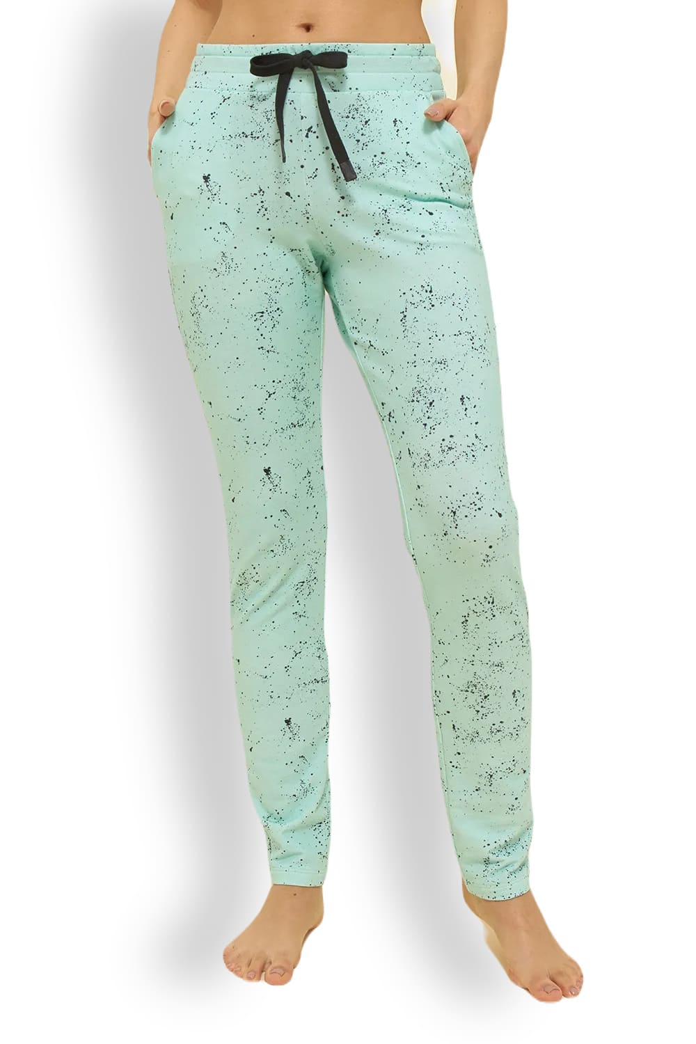 Домашний комплект мятно-зеленого цвета (толстовка и брюки) Rösch 1223442/1223444