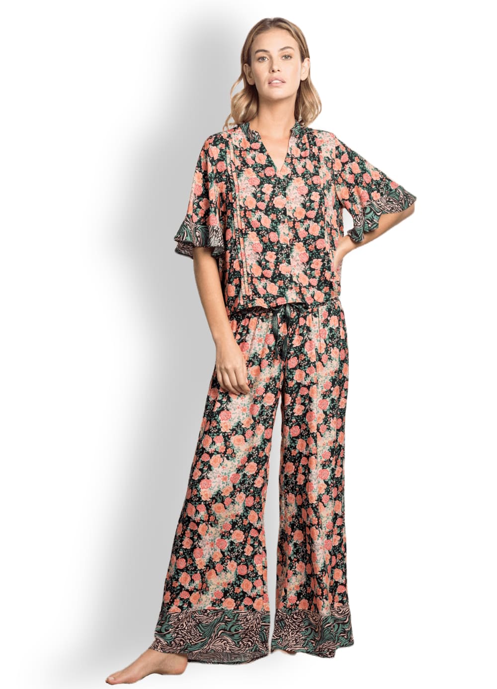 Комплект для отдыха с коротким рукавом Maaji Garden Anais 1057ZPS005