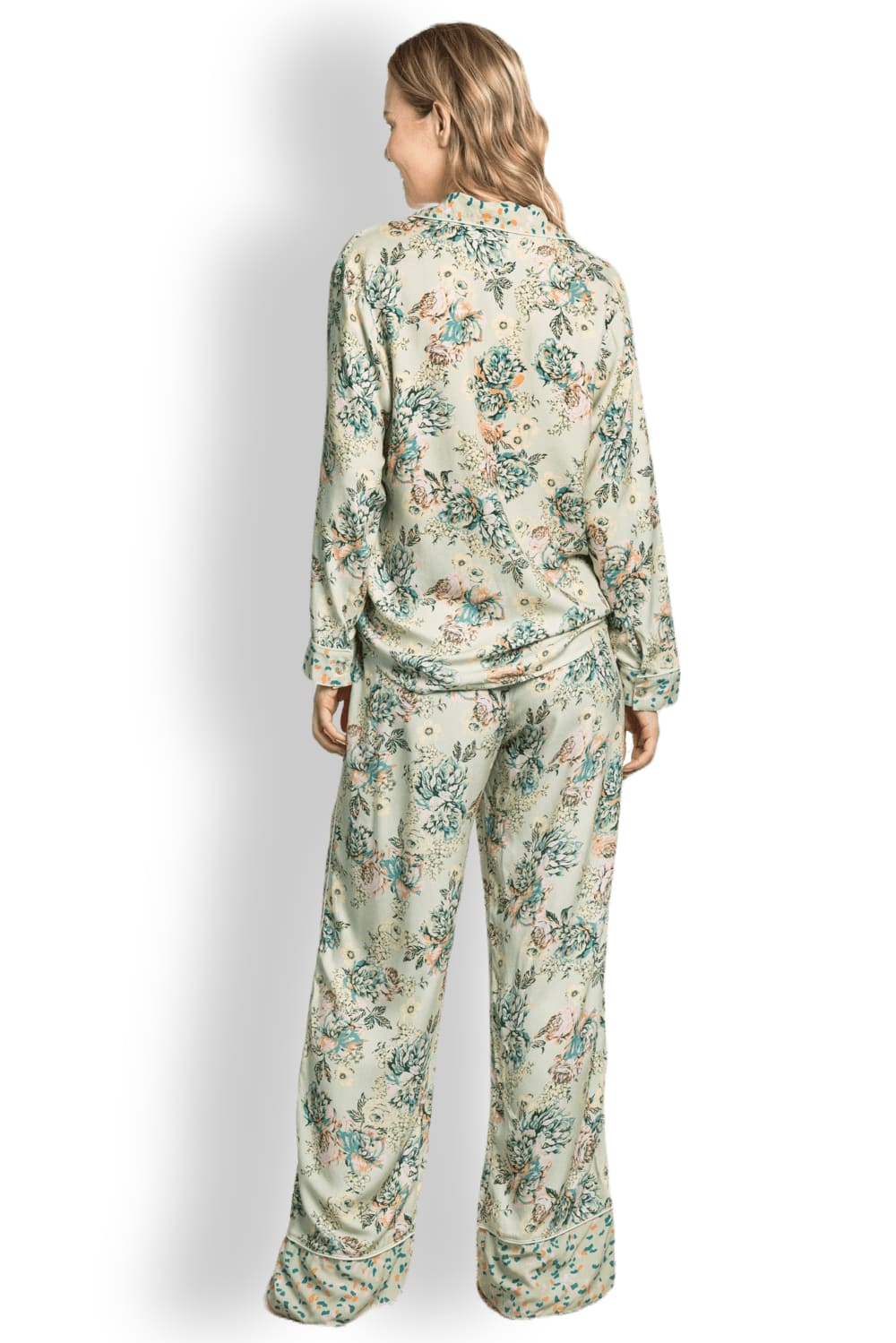 Брючный комплект для отдыха с длинным рукавом Maaji Bloom Dandelion 1014ZPS033