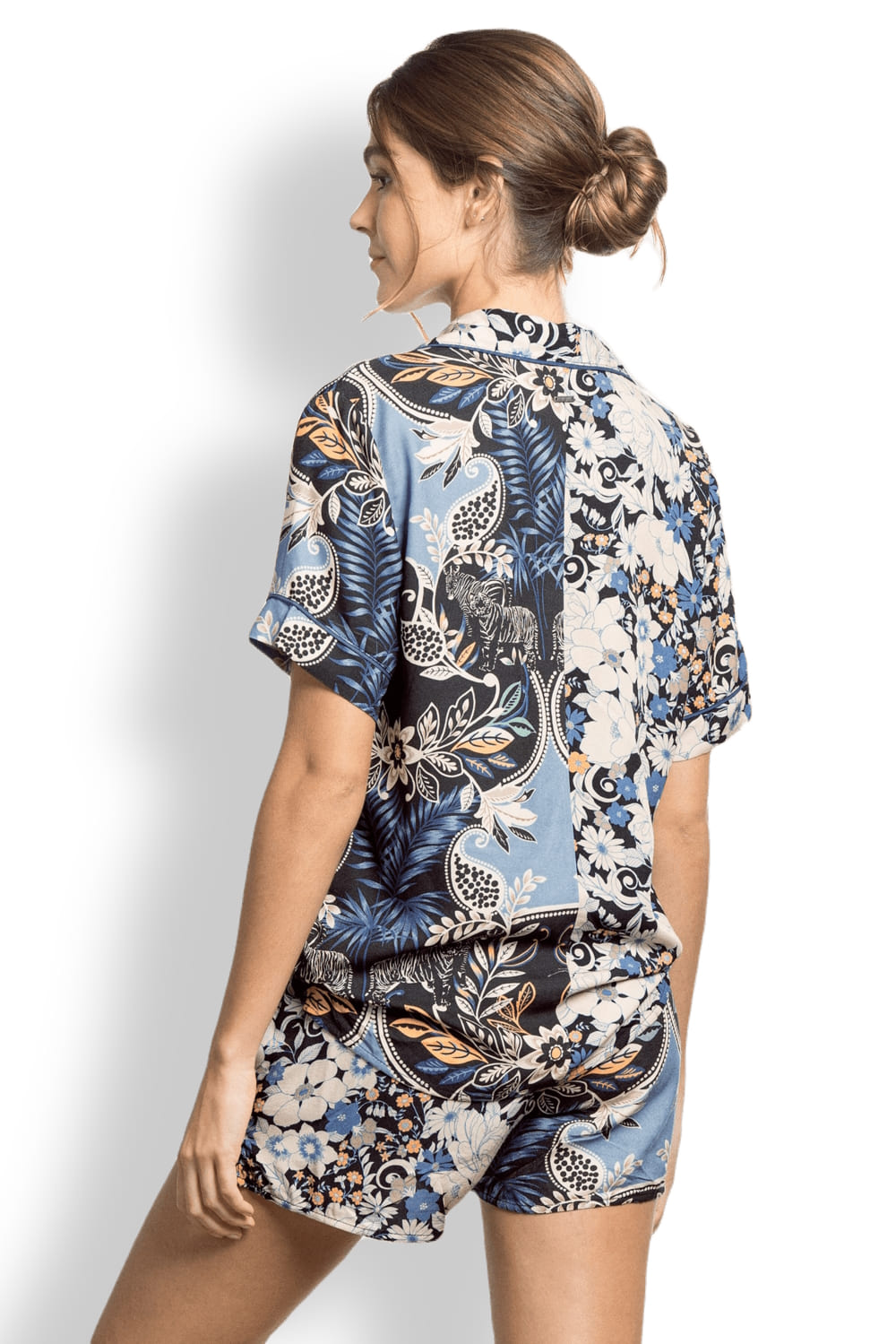 Комплект для отдыха (рубашка с коротким рукавом + шорты) Maaji Damask Allamanda 1070ZSS002