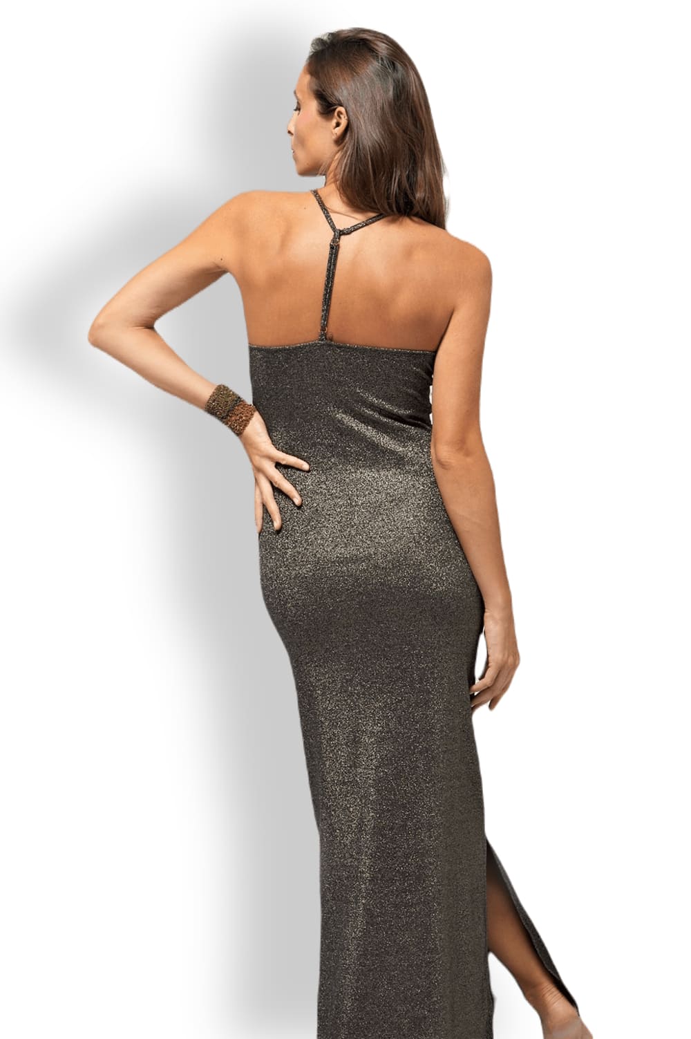 Длинное пляжное платье с люрексом Beliza AVA