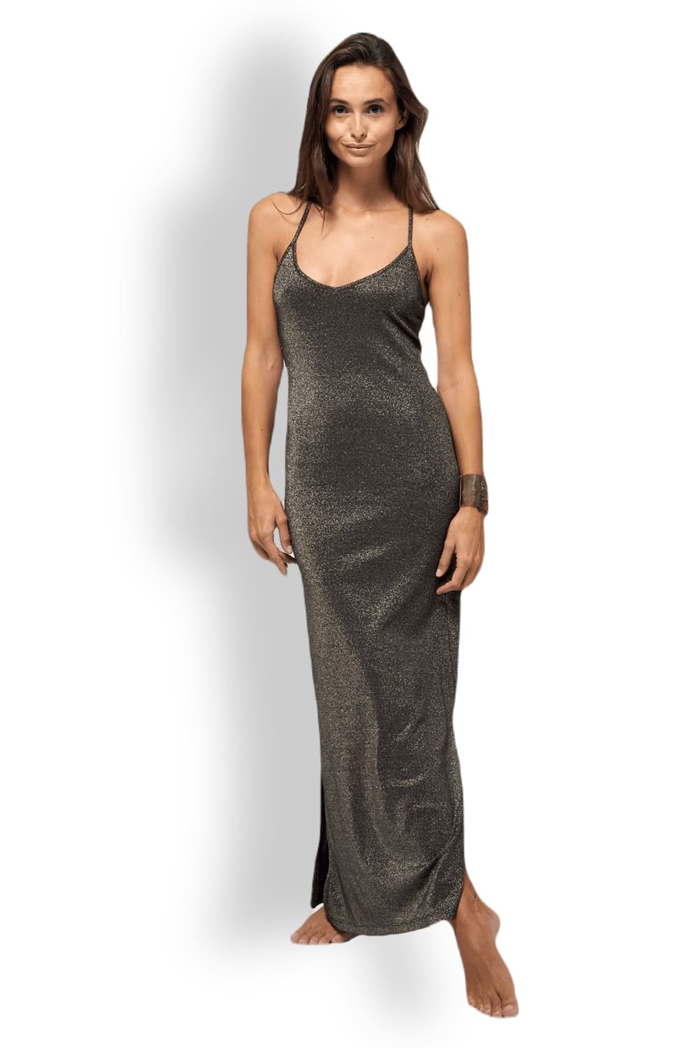 Длинное пляжное платье с люрексом Beliza AVA