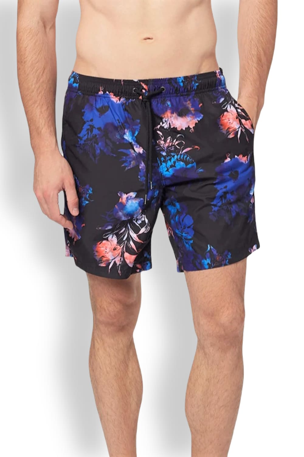 Длинные пляжные шорты с эластичным поясом и принтом Sundek M665BDRT4DR