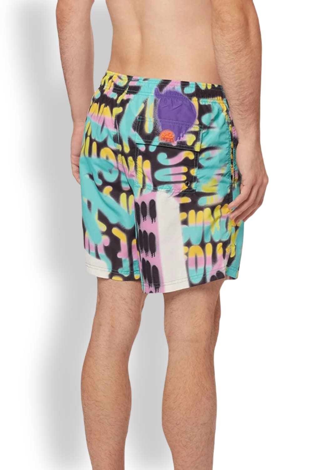 Длинные пляжные шорты с эластичным поясом и принтом Sundek M665BDRT46P