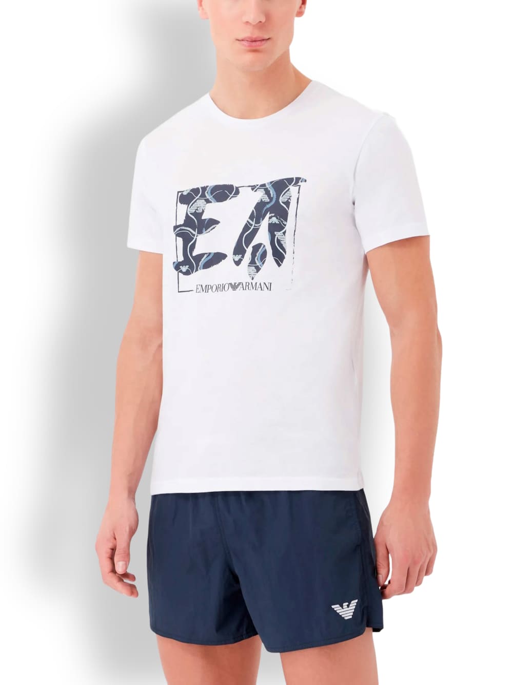 Мужская футболка из хлопка Emporio Armani 211818 3R468