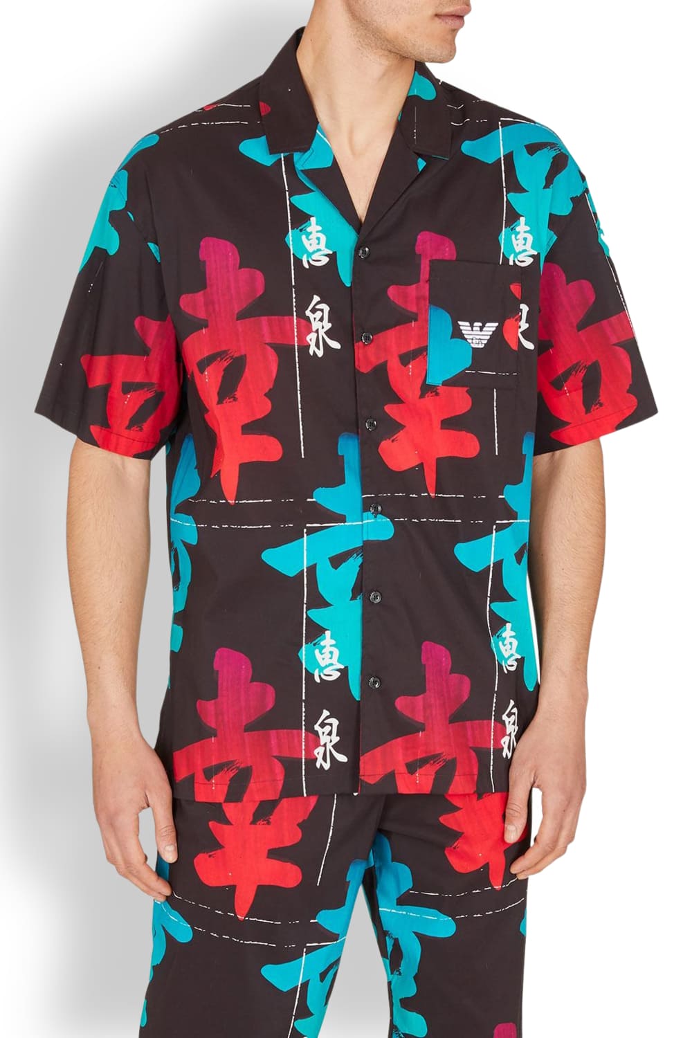 Мужская рубашка с коротким рукавом Emporio Armani 211846 3R466