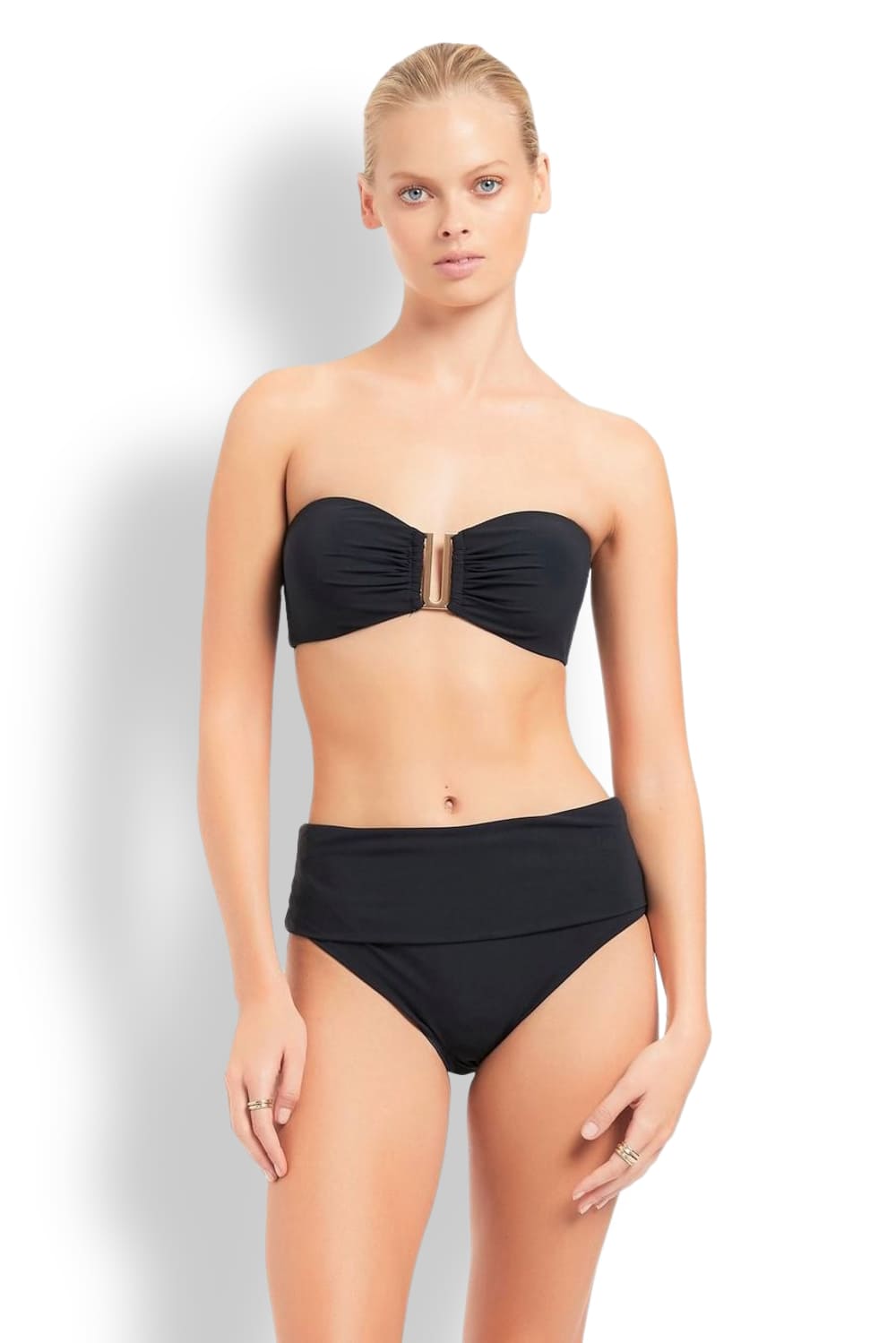 Купальник бандо и плавки с высокой талией JETS J40256/3749