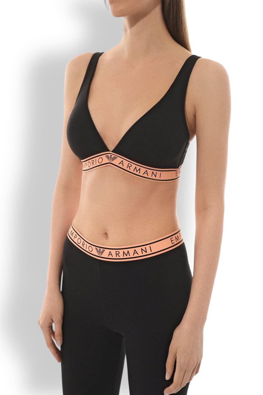 Комплект из бюстгальтера с мягкой чашкой и велосипедных шорт Emporio Armani 164602/164432 3R227
