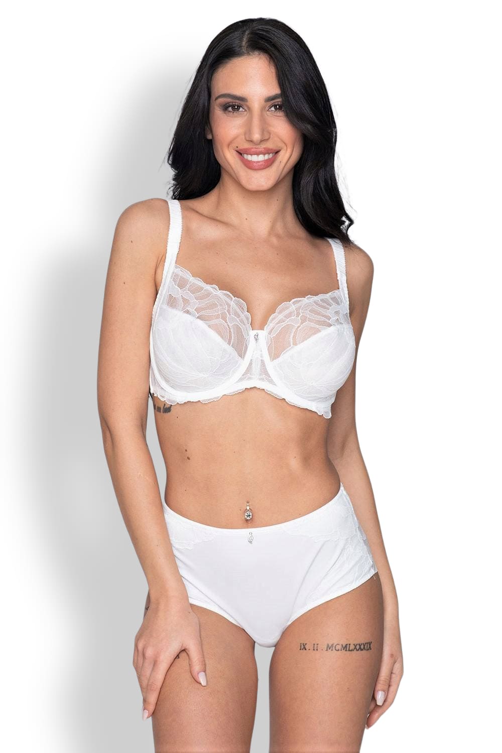 Бюстгальтер-балконет на косточках из жаккардового кружева Luna Splendida 14244