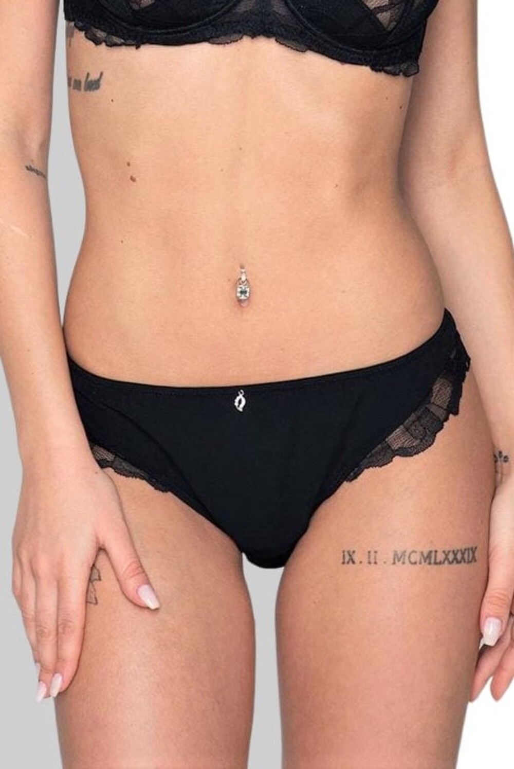 Трусы бразилиано с деталями из жаккардового кружева Luna Splendida 24240