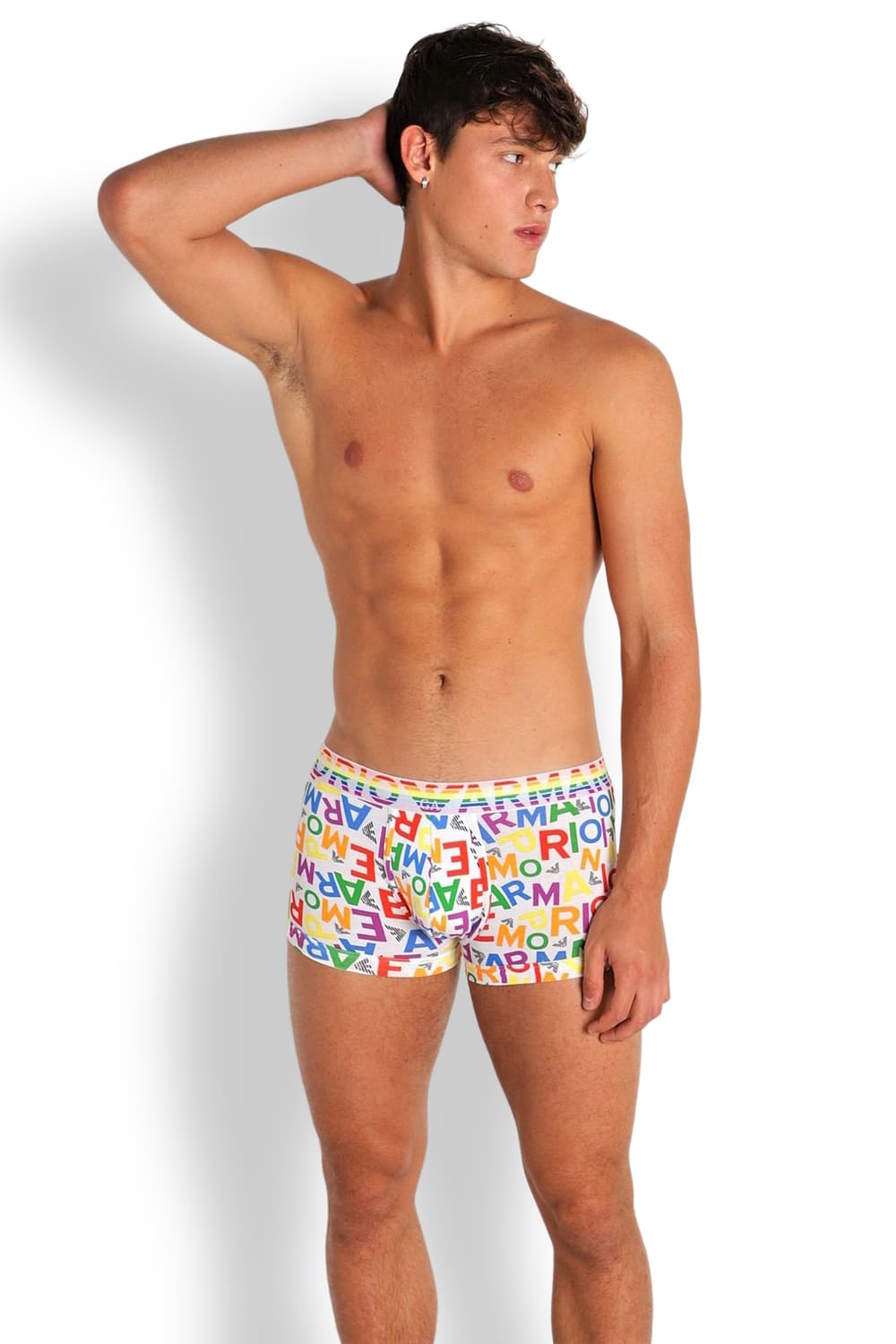 Мужские трусы боксеры из хлопка Emporio Armani 112023 3R513