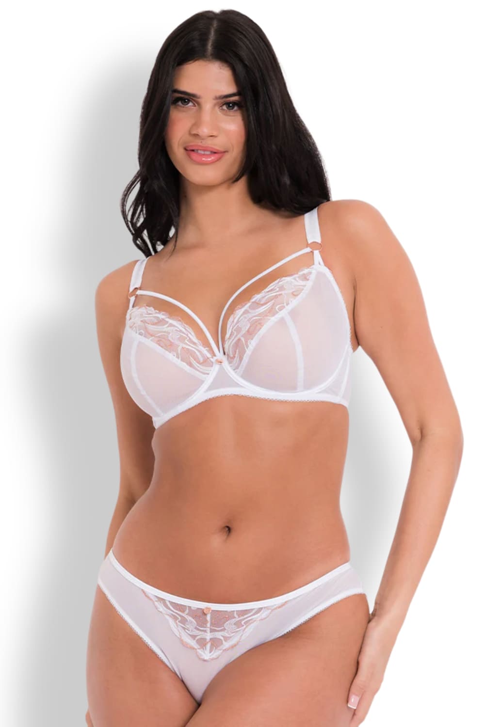 Бюстгальтер с глубоким декольте и страпами Curvy Kate Scantilly ST017101WHT