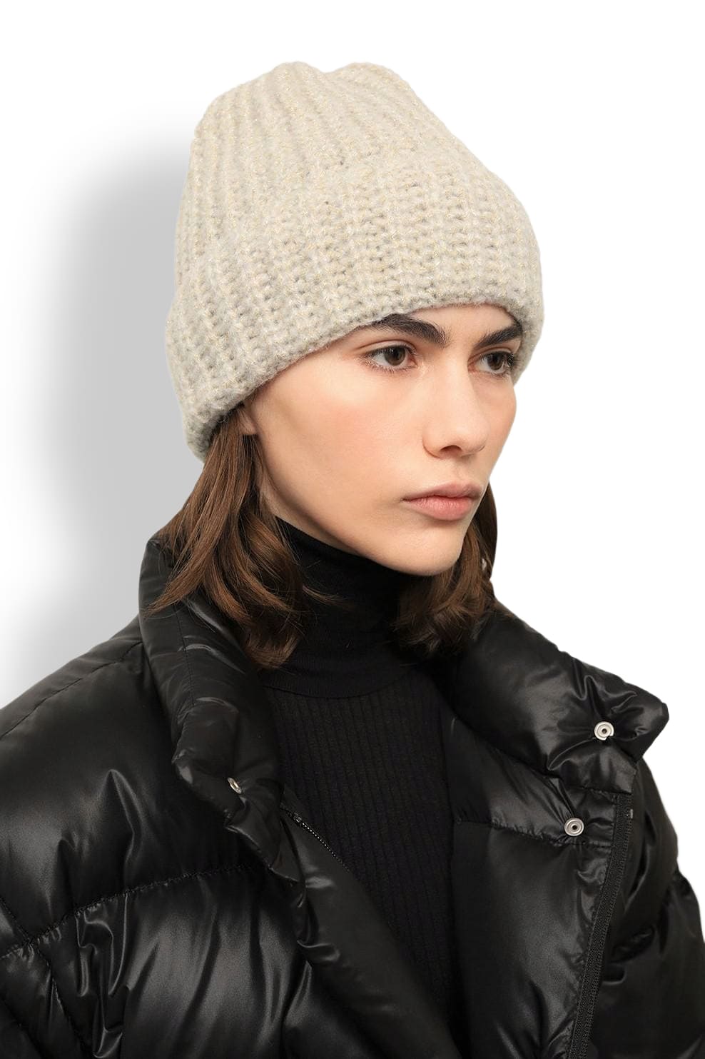 Вязаная шапка с люрексом DEHA D93910