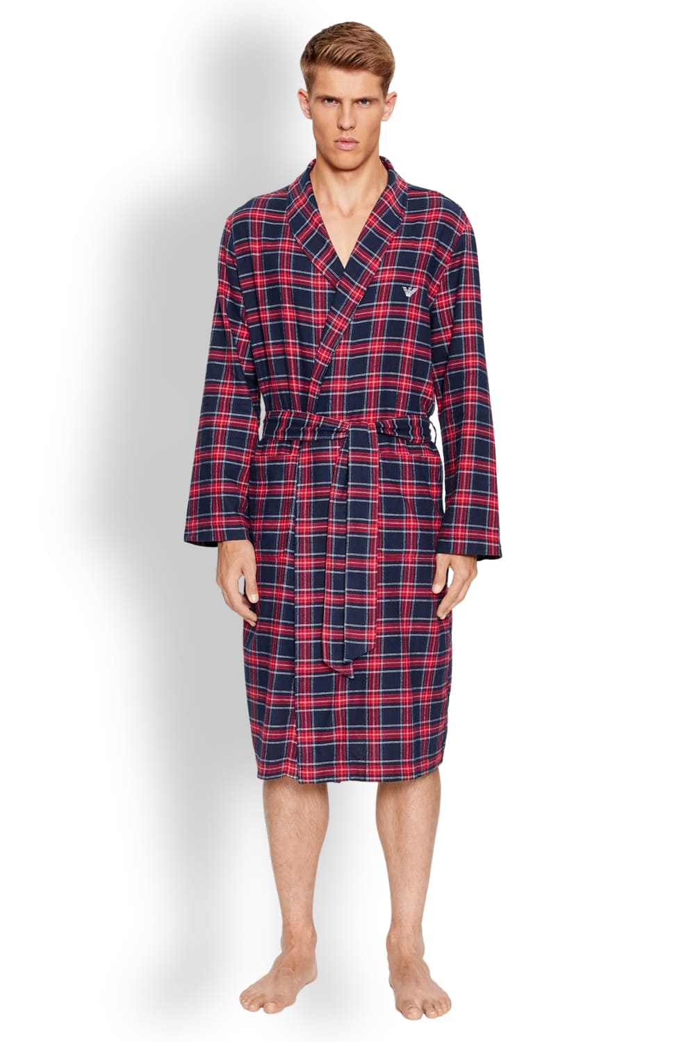 Халат мужской домашний из хлопка Emporio Armani 111910 3F599