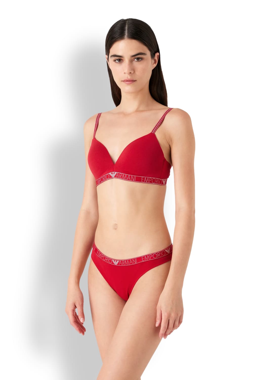 Трусы бразилиано из хлопка Emporio Armani 164752 3F223