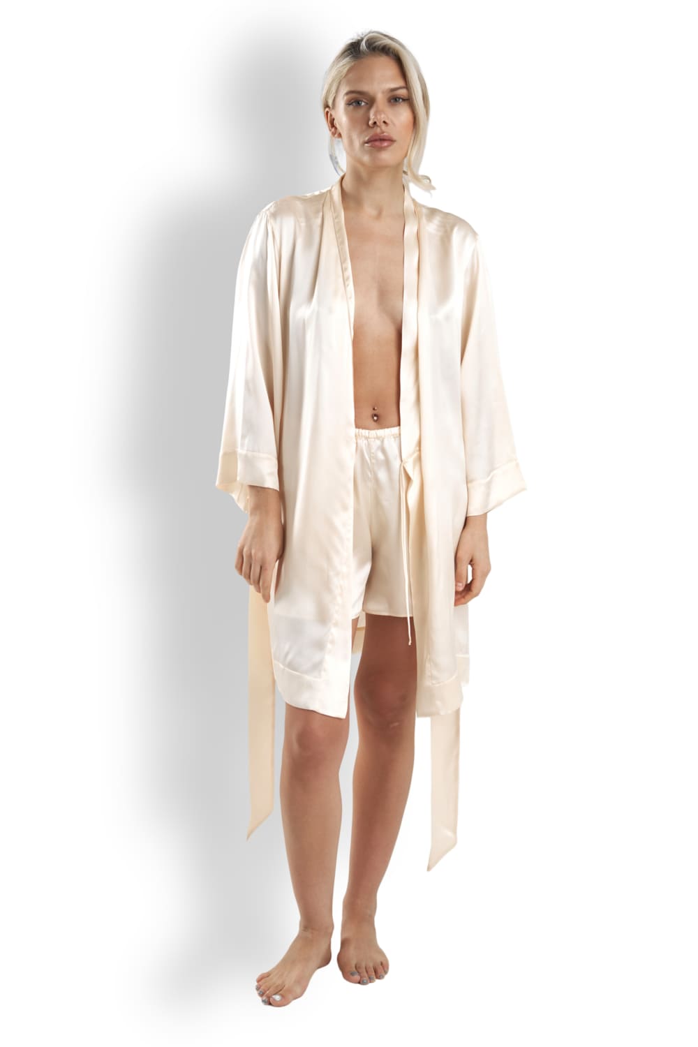 Халат-кимоно из шелка Verdiani 4122