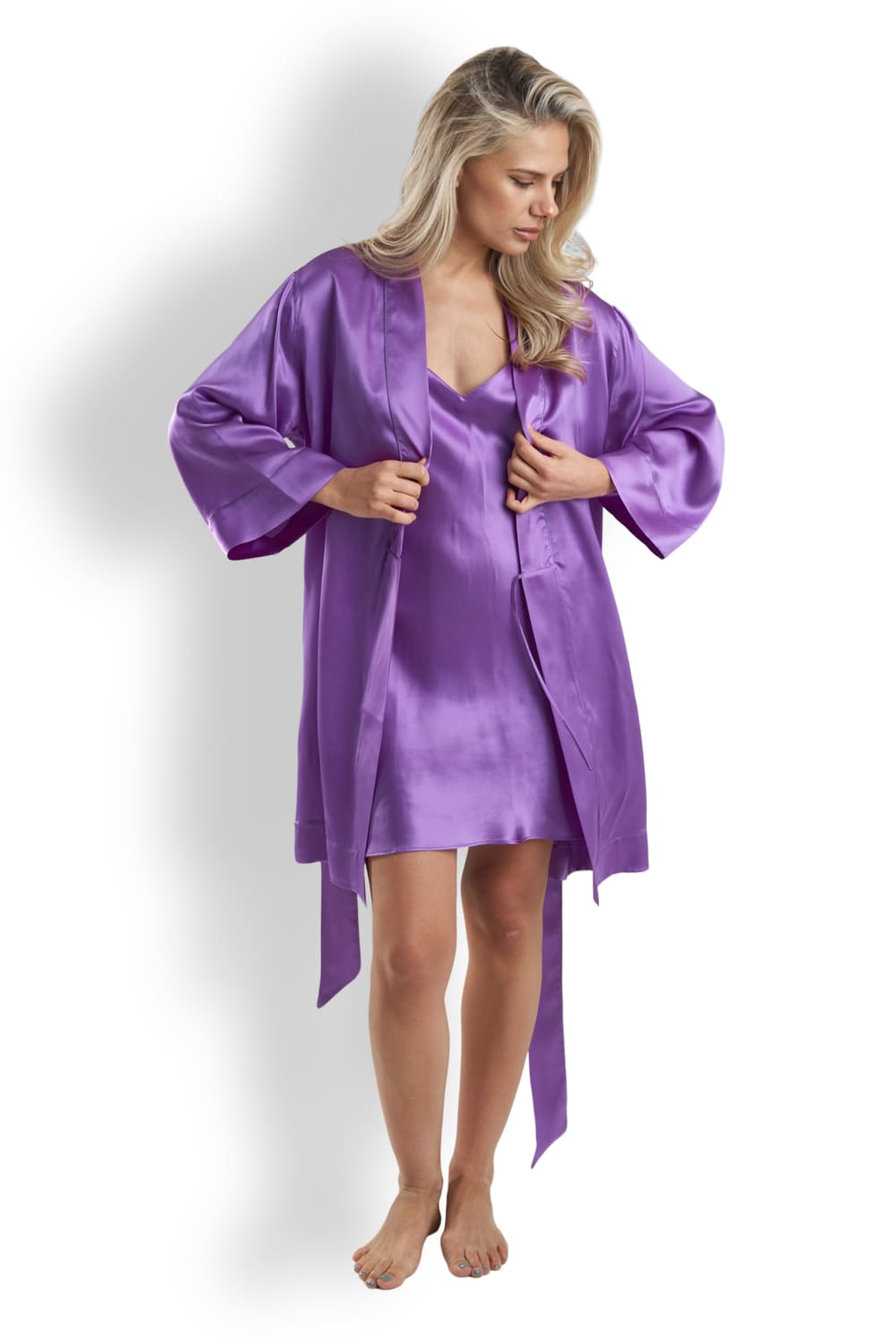 Халат-кимоно из шелка Verdiani 4122