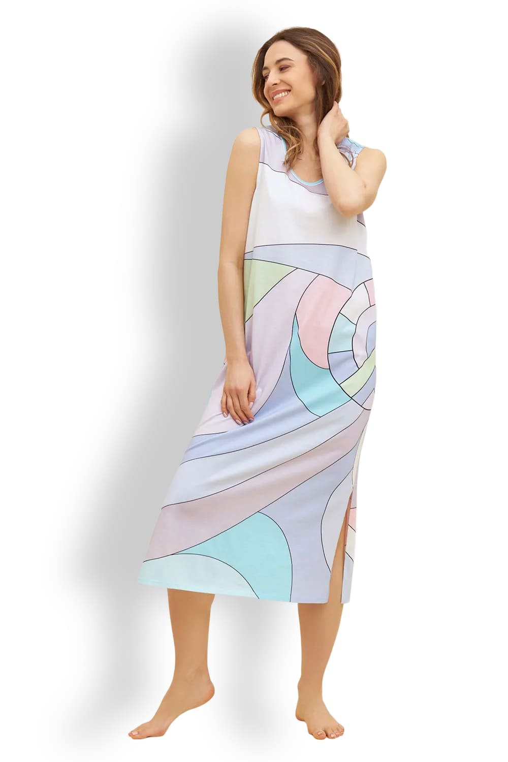 Ночная сорочка из хлопка с графическим принтом FÉRAUD 3231002