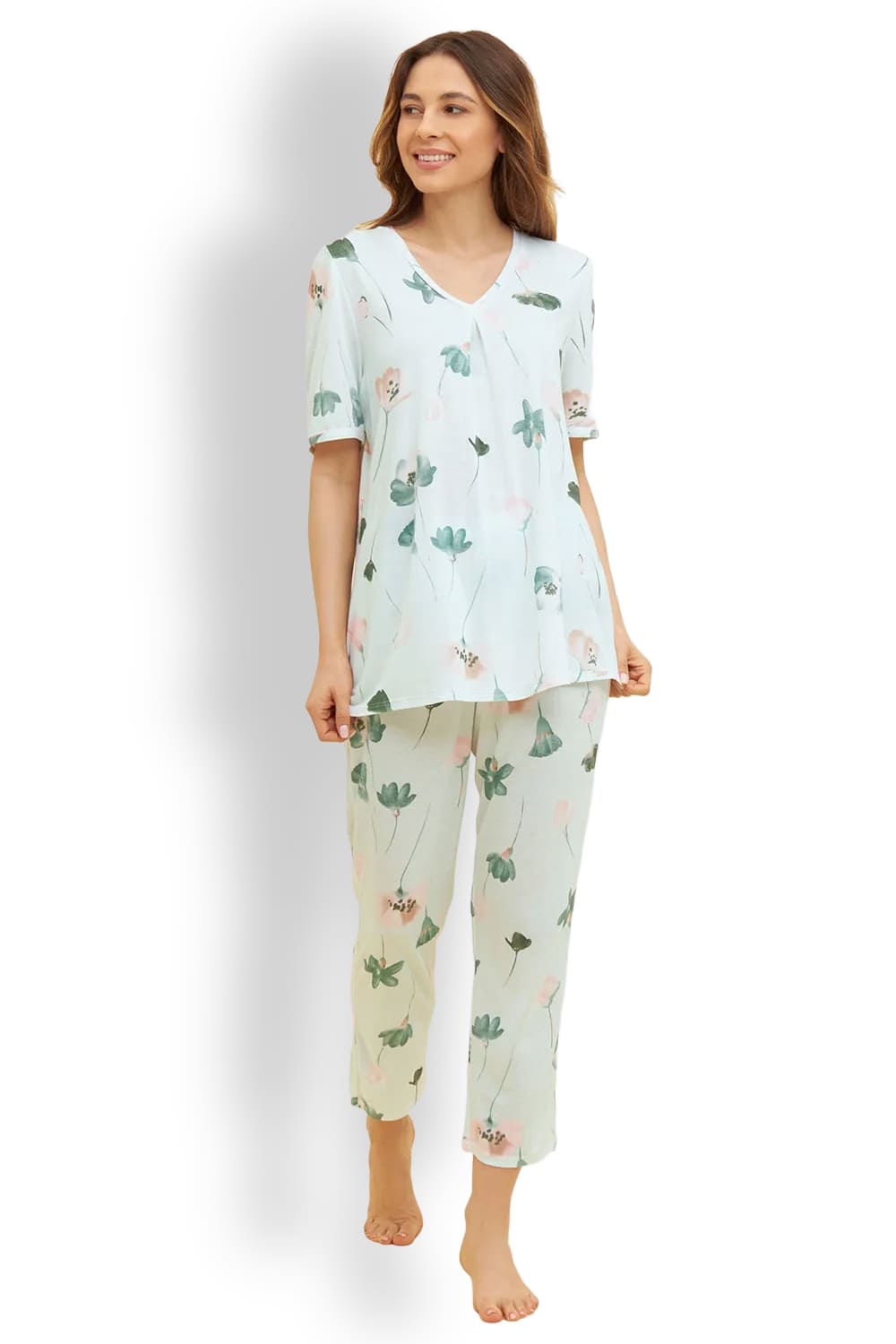 Пижама с акварельным принтом из модальной смеси FÉRAUD 3231120