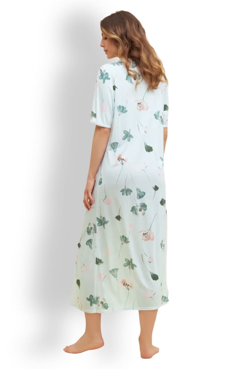 Ночная макси сорочка с акварельным принтом из модальной смеси FÉRAUD 3231122