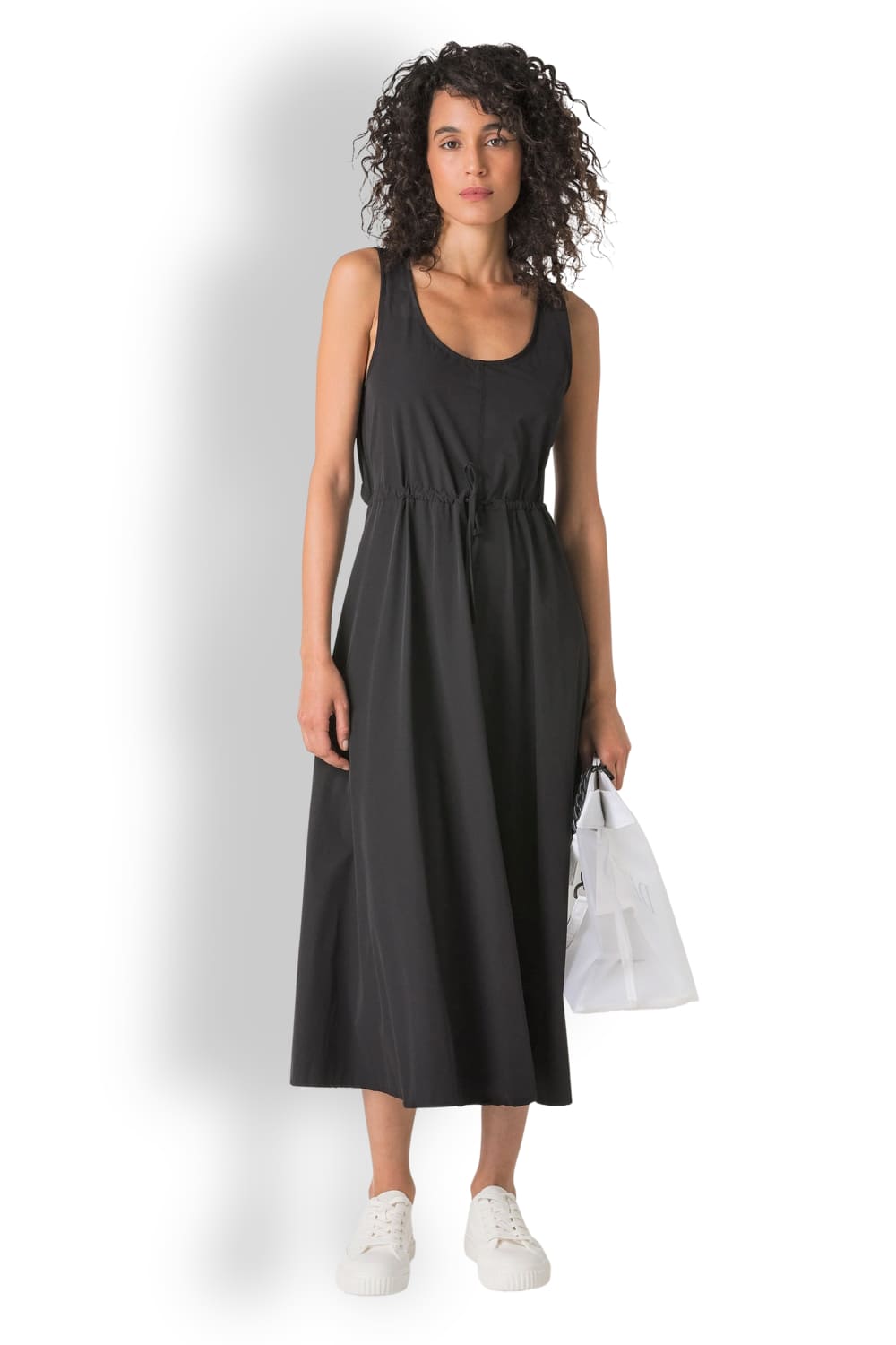 Длинное платье из нейлона с логотипом DEHA D02677