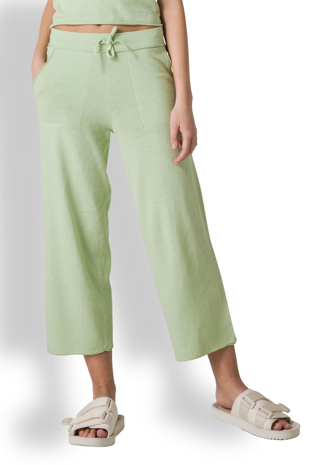 Женские укороченные брюки из льна и хлопка DEHA D02275