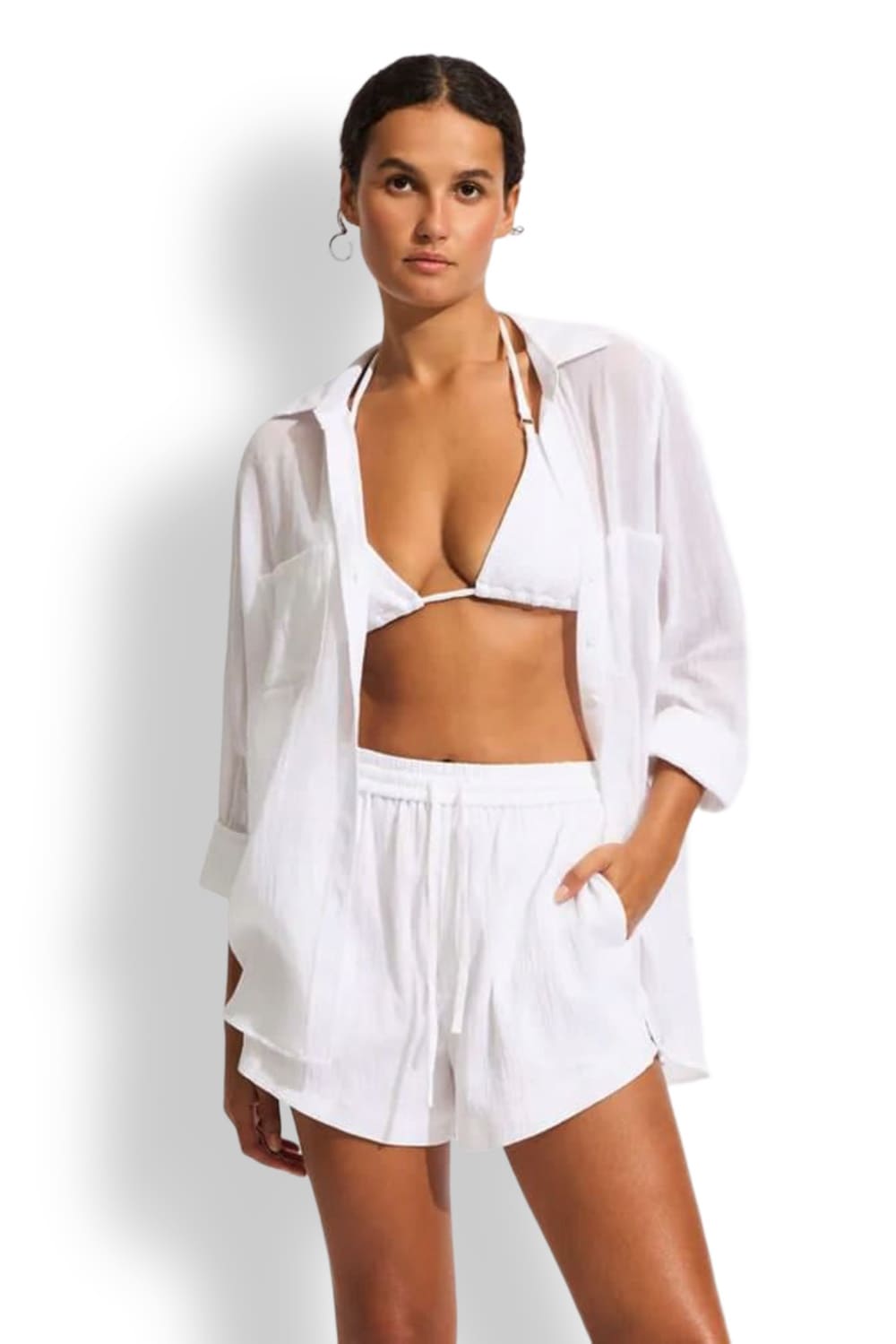 Пляжные шорты из хлопка Seafolly 55208-SH