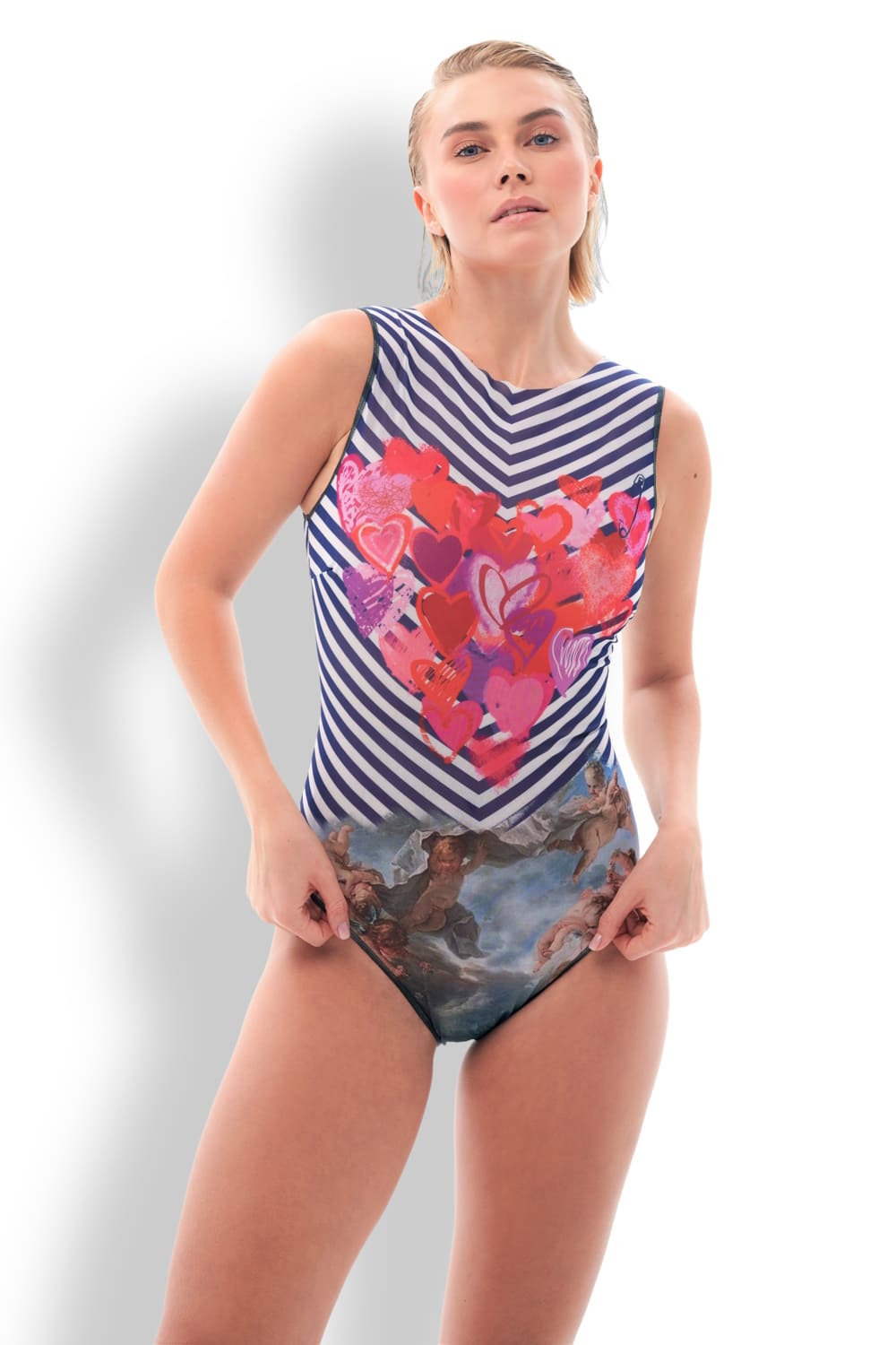 Купальник сплошной без рукава Тельняшка-Буше RoDaSoleil