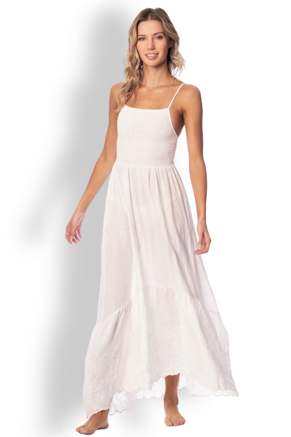 Длинное пляжное платье Maaji Off White Isadora PT2123CLD003