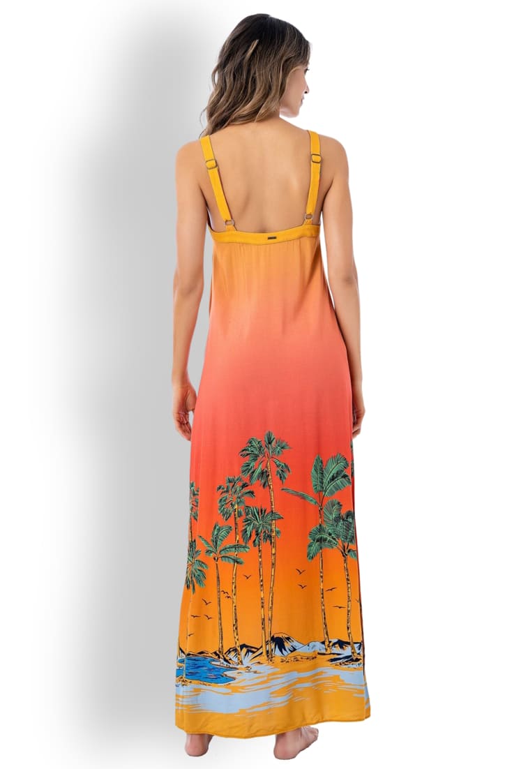 Макси-платье из экологичной вискозы Maaji Cali Sunset Lucille PT2172CLD001