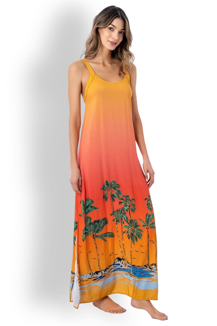 Макси-платье из экологичной вискозы Maaji Cali Sunset Lucille PT2172CLD001