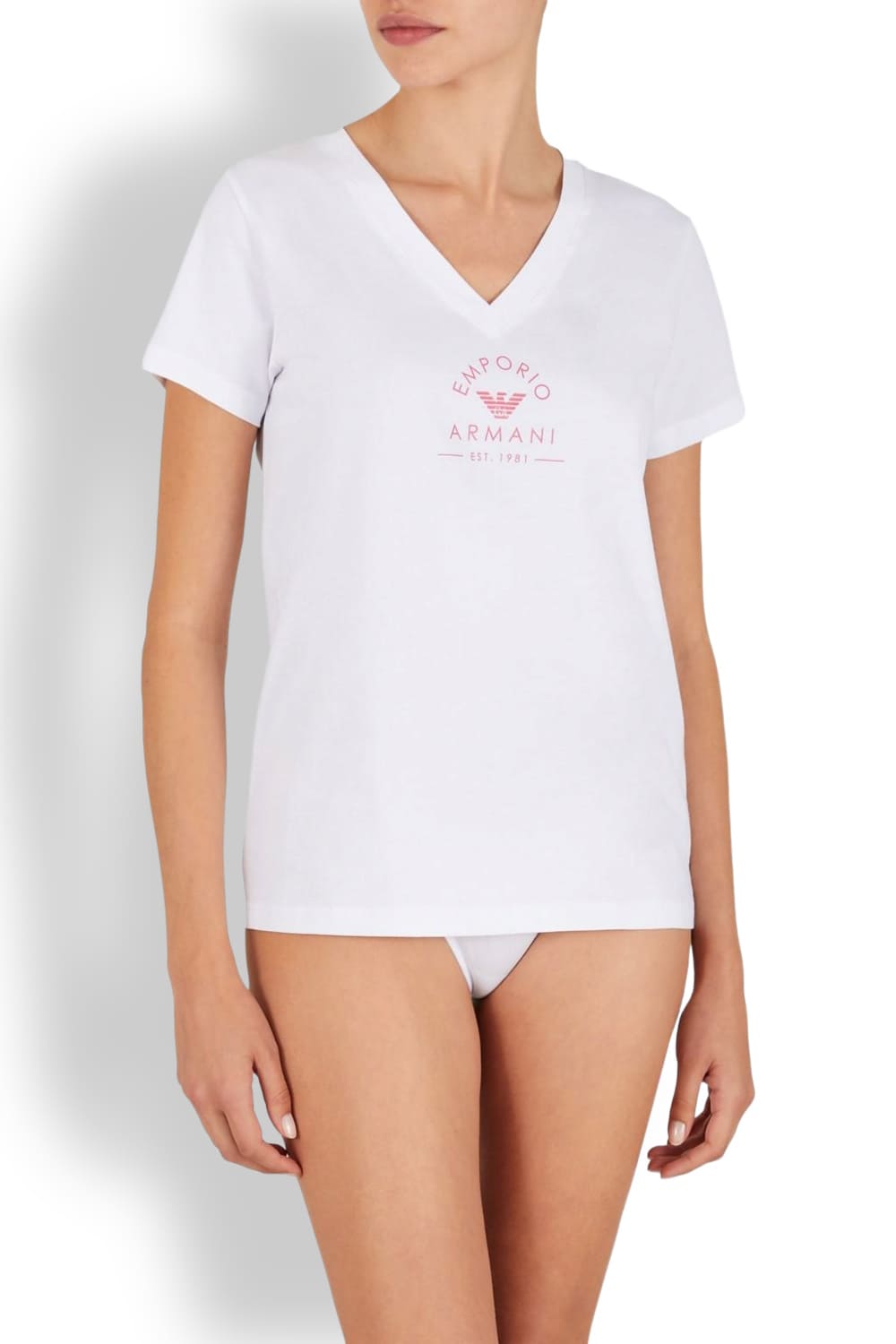 Женская футболка из хлопка Emporio Armani 164722 4R227