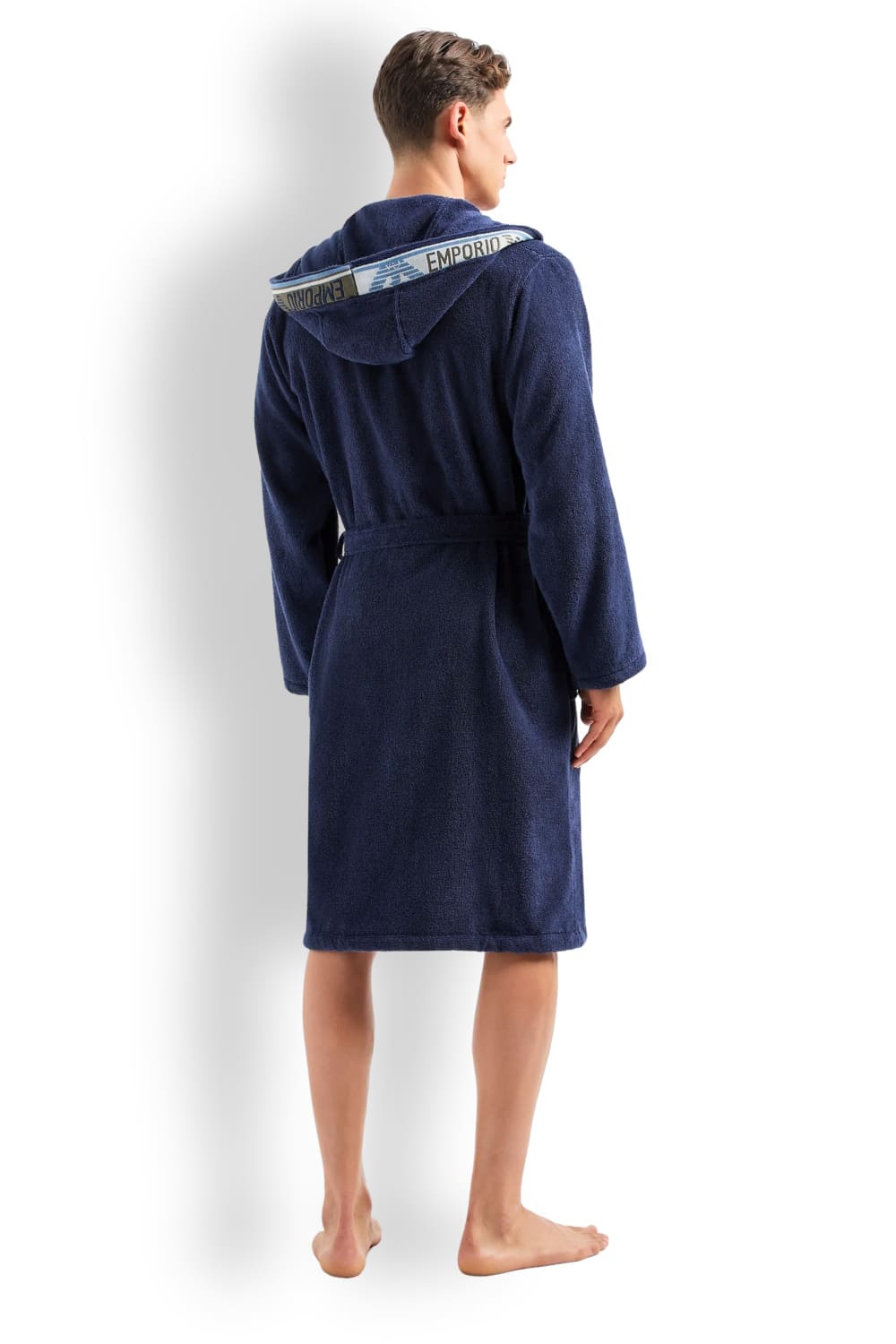 Халат с капюшоном из махровой ткани Emporio Armani 231778 4R447