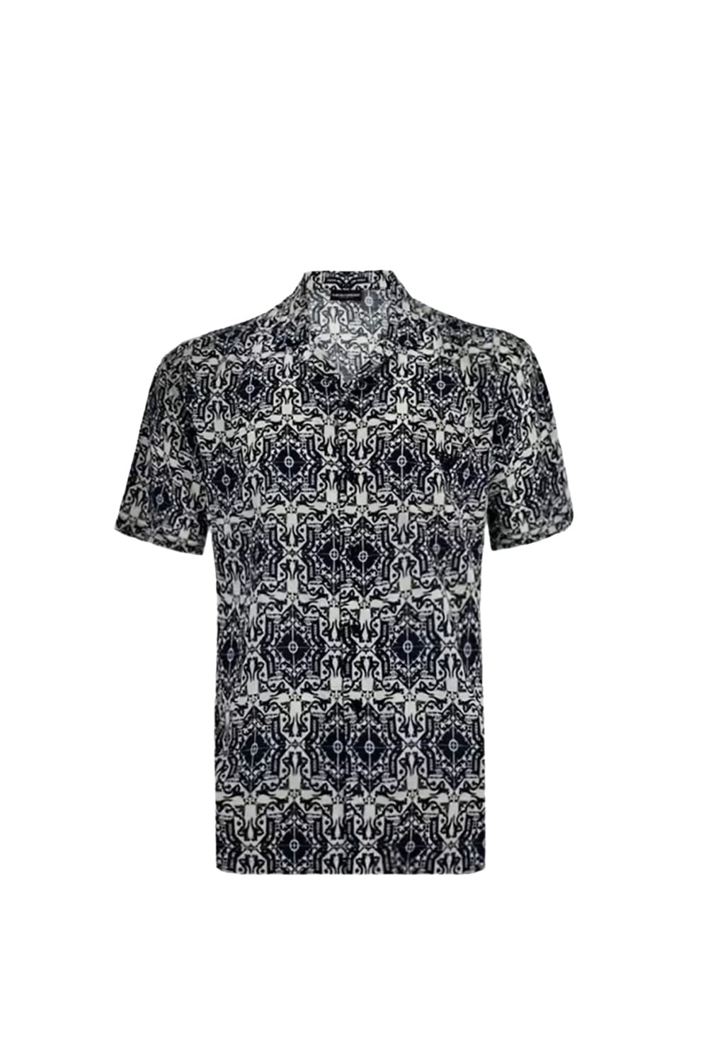 Рубашка с коротким рукавом из вискозы Emporio Armani 211881 4R466