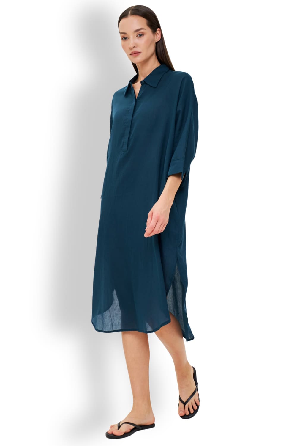 Пляжная туника-рубашка из хлопка D nu D B 2501