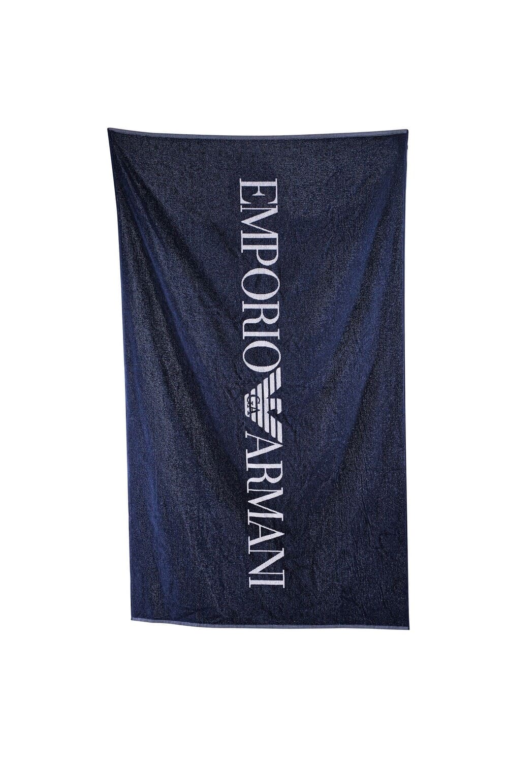 Пляжное полотенце из махровой ткани с крупным логотипом Emporio Armani 231772 4R451