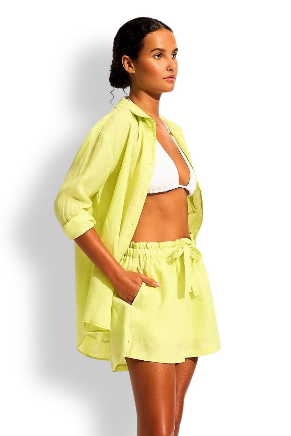 Пляжная рубашка из льна Seafolly 55352-TO